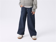 Name It navy blazer stripe wide twill trousers